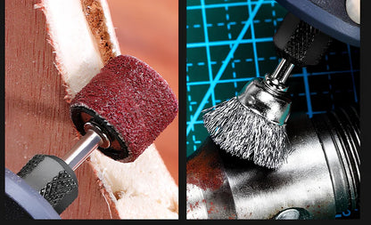 365-piece electric grinder accessory set with cutting discs, grinding wheels, and mounting components