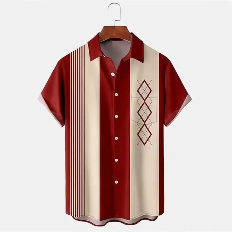 Men's slim fit short sleeve shirt with 3D floral pattern in multiple colour options