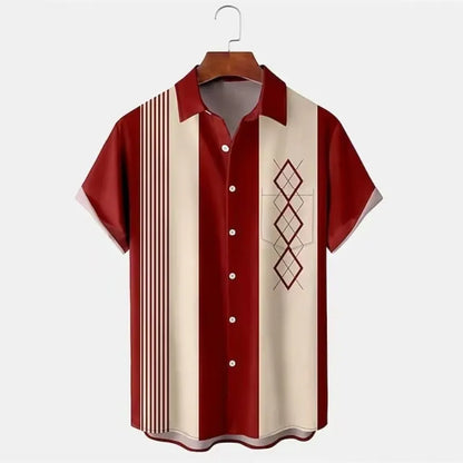 Men's slim fit short sleeve shirt with 3D floral pattern in multiple colour options