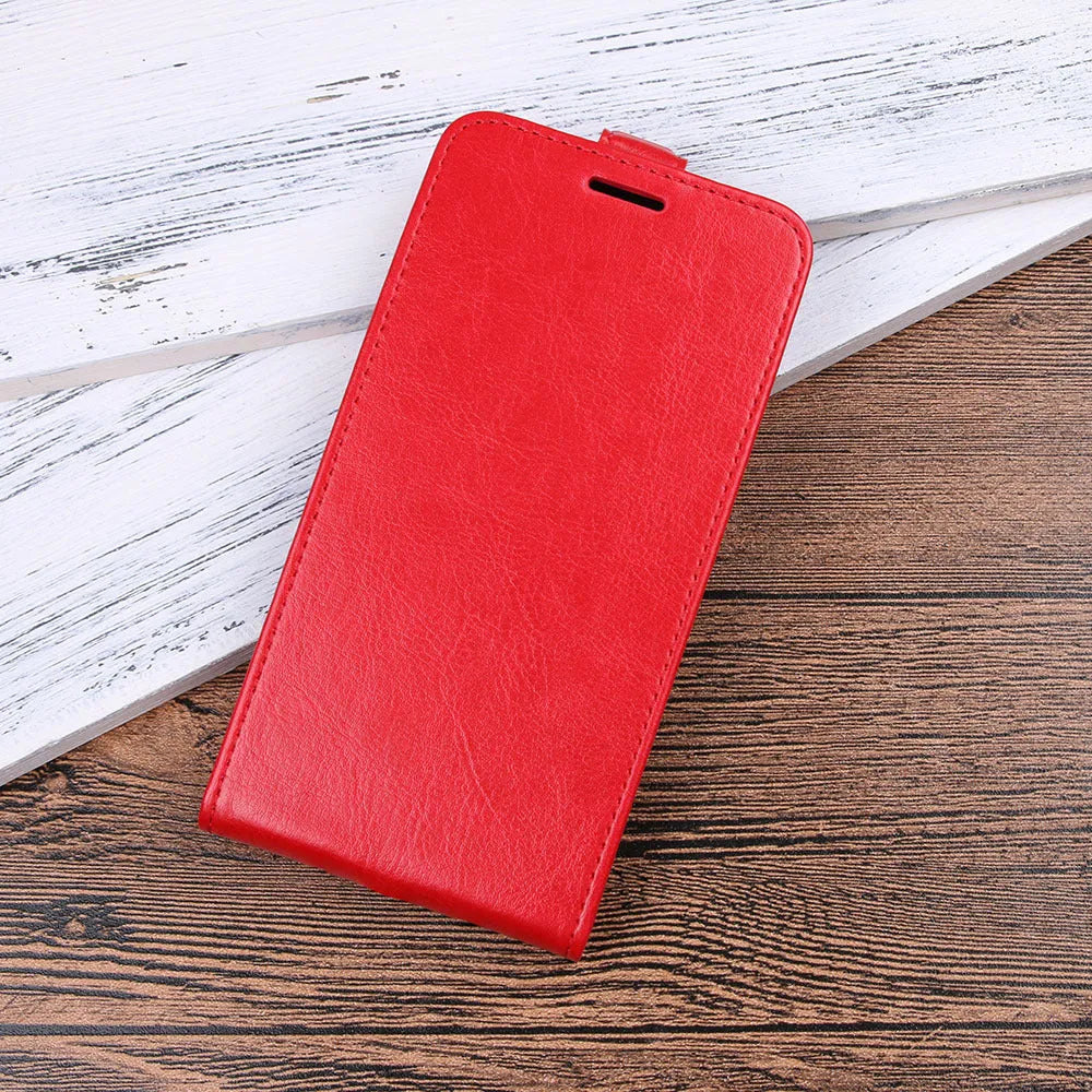 Honor 7X leather wallet phone case in crazy horse pattern with card slots
