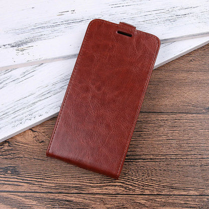 Honor 7X leather wallet phone case in crazy horse pattern with card slots