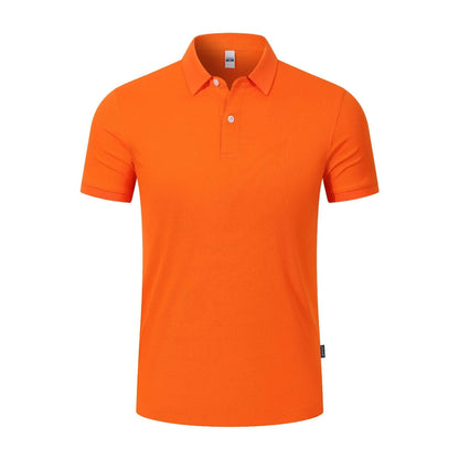 Ice silk cotton polo shirt with lapel collar in various colours for summer business wear