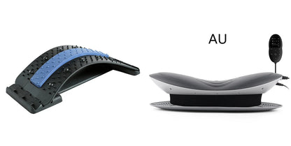 Premium lumbar support massage device with intelligent traction, heat therapy, and vibration massage functions for relieving back pain and muscle fatigue