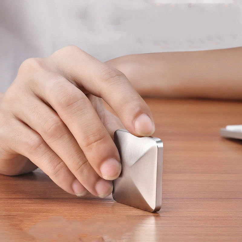 Stainless steel and aluminium alloy kinetic skill fingertip spinner for stress relief