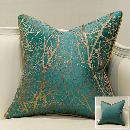 Corrugated stripe and diamond pattern cushion covers in green, blue, grey, and beige colours.