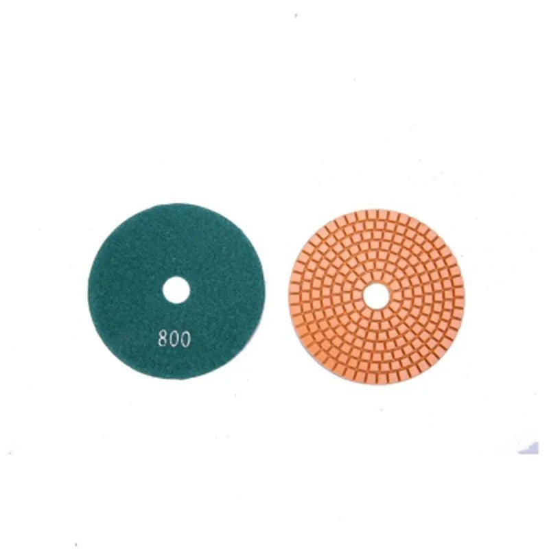 Set of 10 emery polishing discs ranging from 50 to 3000 grit for stone polishing