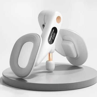 Pelvic floor muscle trainer with electronic counter in grey colour