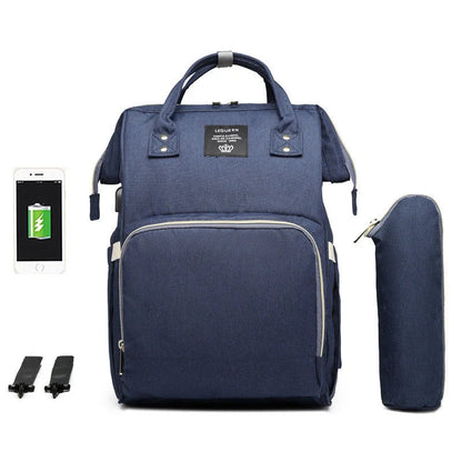 LEQUEEN Stylish Large Capacity Mummy Bag in various colors and styles, perfect for parents on the go.