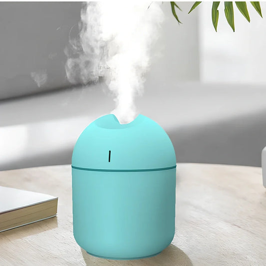 White USB aromatherapy humidifier with 1L tank and single mist outlet for 21-30 sq m rooms