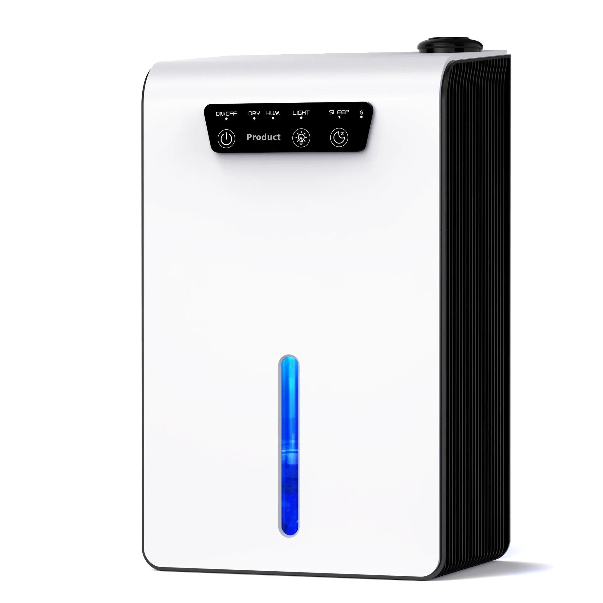 Milky white household dehumidifier unit for bedroom moisture control with 4-litre reservoir capacity