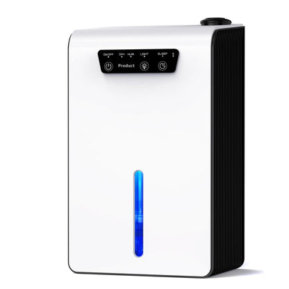 Milky white household dehumidifier unit for bedroom moisture control with 4-litre reservoir capacity