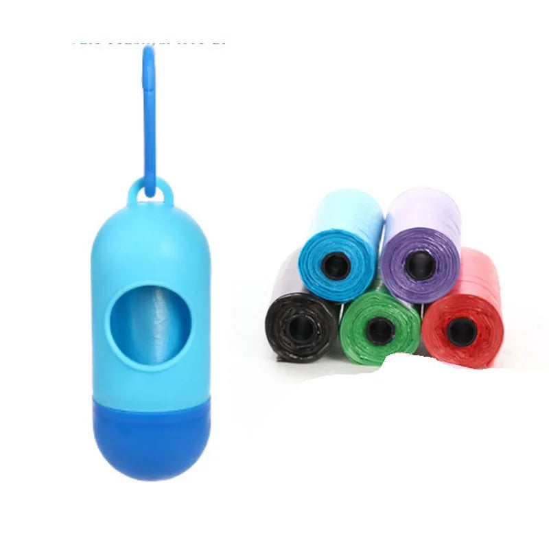 Coloured dog waste bags for pet cleanup measuring 22.5 by 30 centimetres