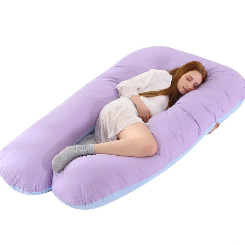 Comfort U-Shape Pregnancy Pillow with removable pure cotton cover for expectant mothers