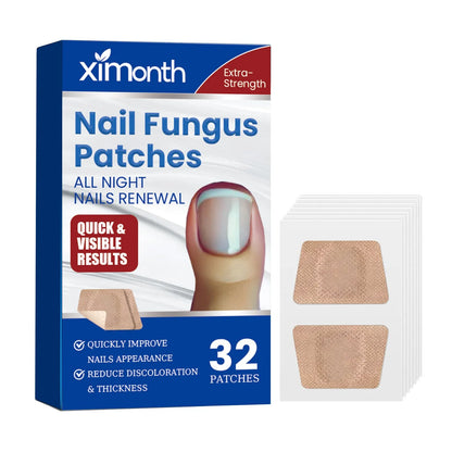 Box of 32 nail repair adhesive bandage patches for nail care and cuticle treatment.