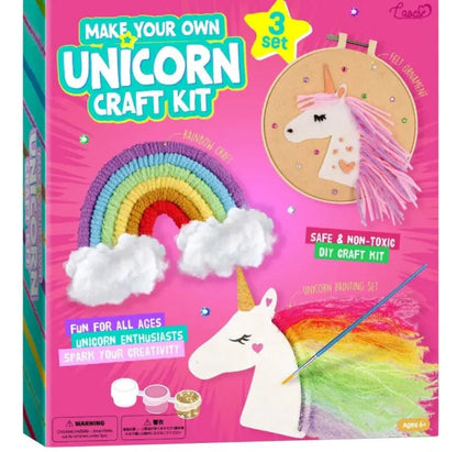 DIY children's educational craft kit with five set styles for ages 6+, including animal pom-pom and glow-in-the-dark fluid stone sets.