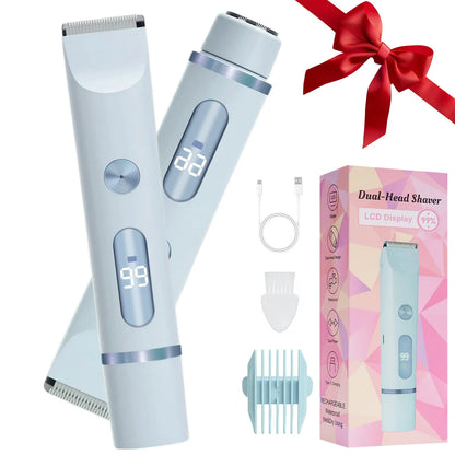 SKT667 purple, blue, and pink lady shaver electric hair removal device with display
