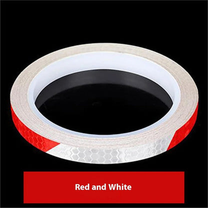 Reflective and luminous safety stickers for bicycles, cars, and motorcycles in multiple colours