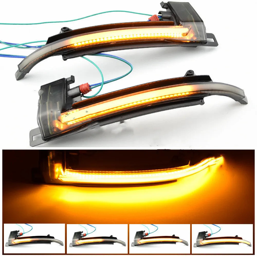 Dynamic LED mirror turn signal for Audi B8 and B8.5 models in black or white finish