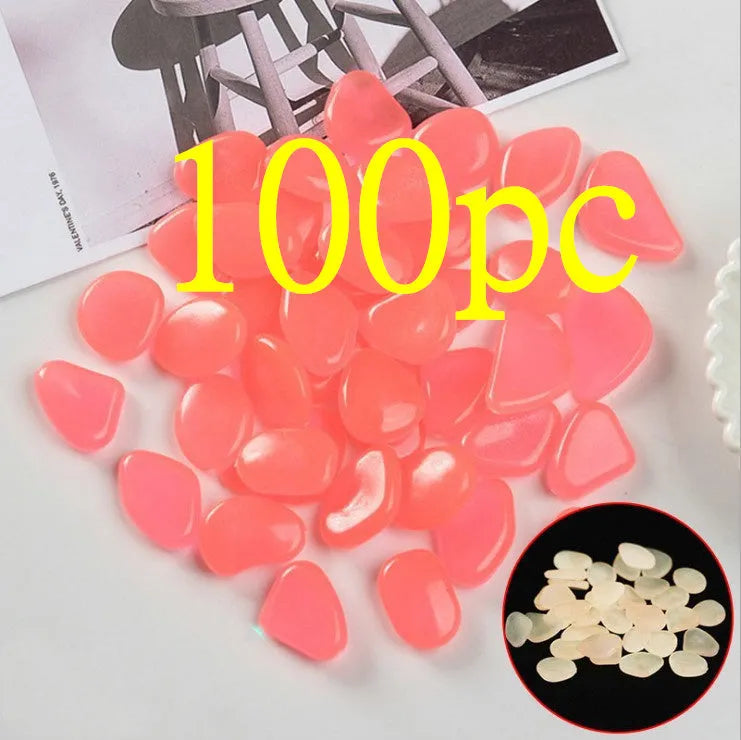 Qiming fluorescent luminous stones in mixed colours for aquarium and garden decoration