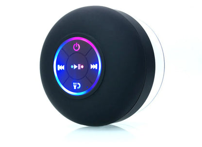 BTS07 large suction cup waterproof Bluetooth speaker with built-in light, shown in one of six available colours.