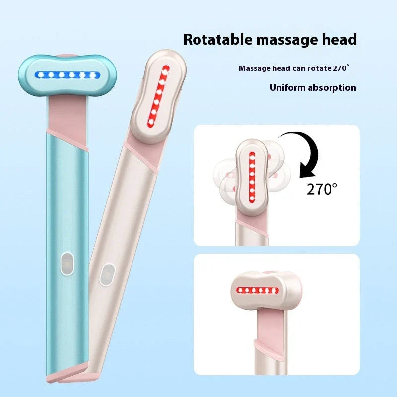 4-in-1 Electric Eye Massager with Microcurrent, Red Light Therapy, Facial Massage, and Therapeutic Warmth for Radiant, Youthful-Looking Skin
