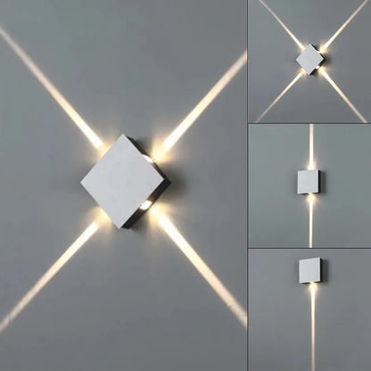 Modern square and round LED aluminium wall light with contemporary Chinese style design