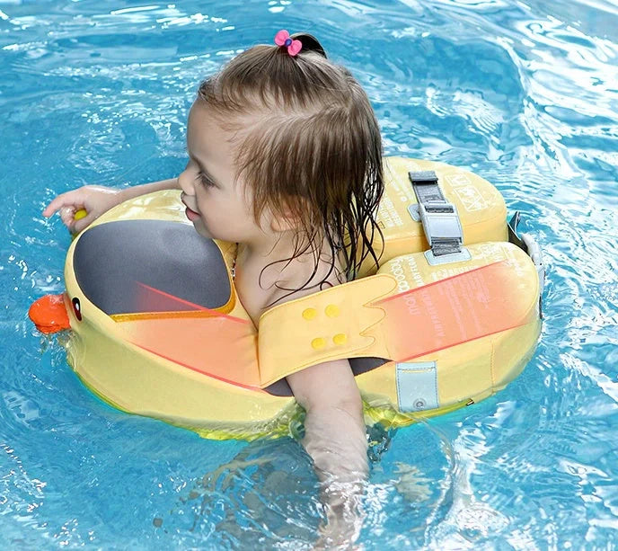 Duckling Underarm Swimming Ring for toddlers in yellow with airtight design