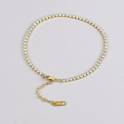 Gold titanium steel fruit anklet with 20+5cm chain and 0.25cm pendant for women's summer wear