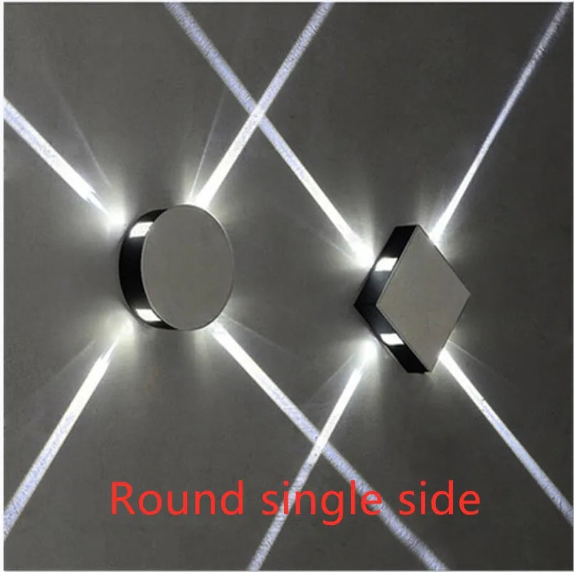 Modern square and round LED aluminium wall light with contemporary Chinese style design
