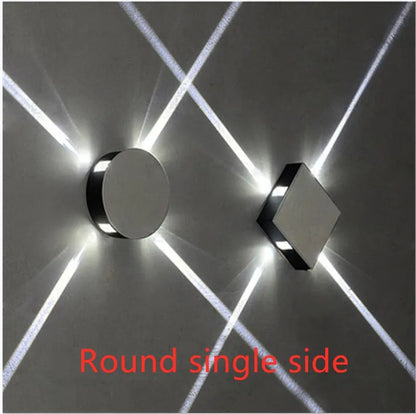 Modern square and round LED aluminium wall light with contemporary Chinese style design