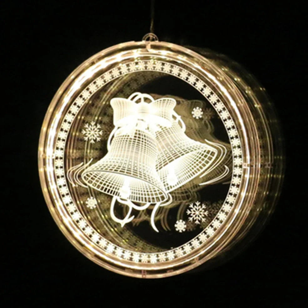 170mm plastic LED Christmas disc light with E14 fitting for festive decoration