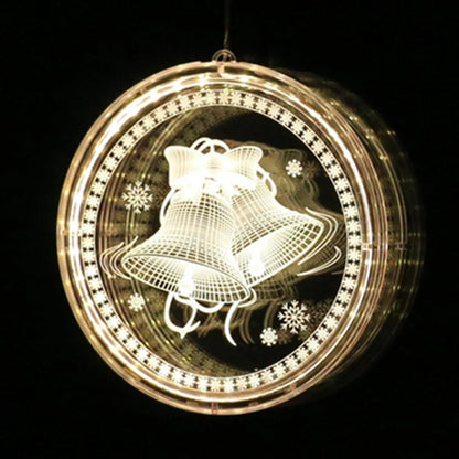 170mm plastic LED Christmas disc light with E14 fitting for festive decoration