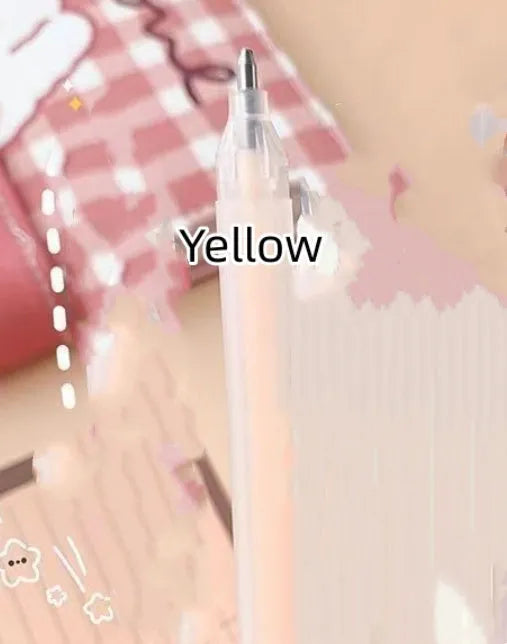 Plastic cap-pulling dispensing pen for macaroon colour application with quick-drying formula