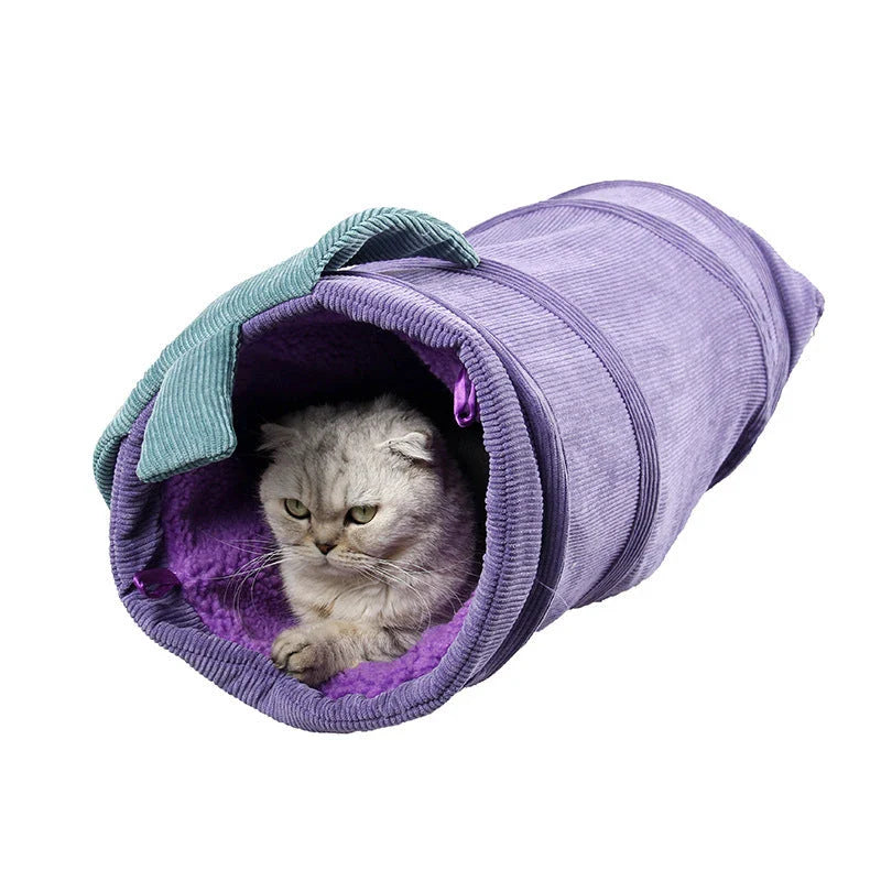 Adorable fruit-shaped cat hammock in various colours, providing a cosy and comfortable retreat for felines