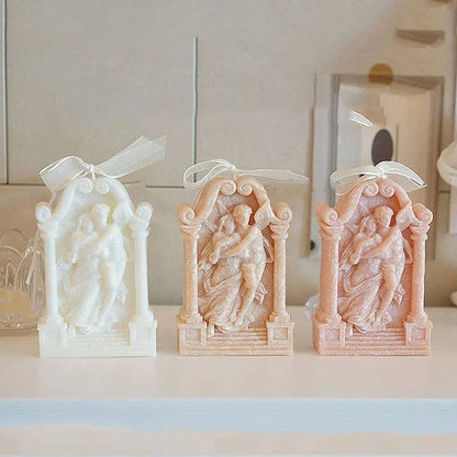 Ancient Greek couple angel silicone mould for baking, candles, soap and crafts
