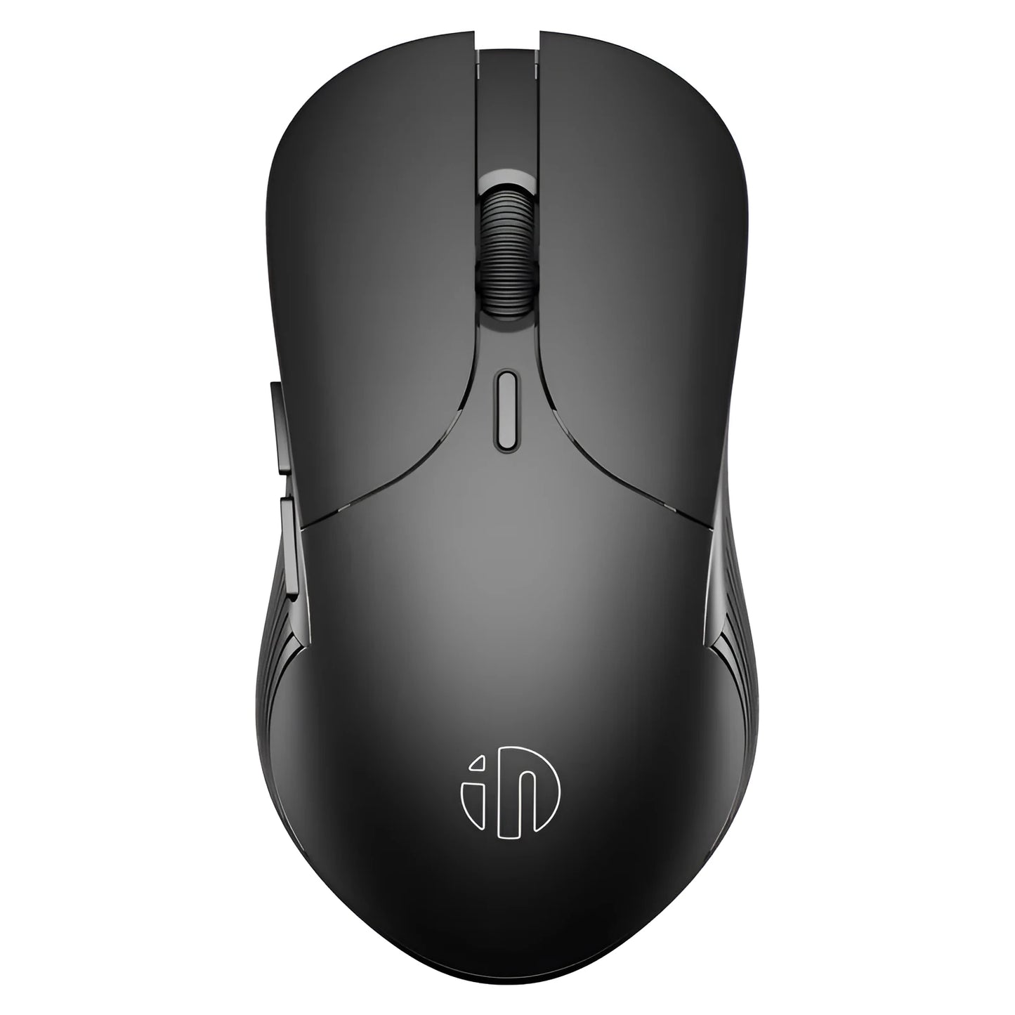 Black wireless voice mouse with six buttons showing dimensions of 123x35x65.5mm