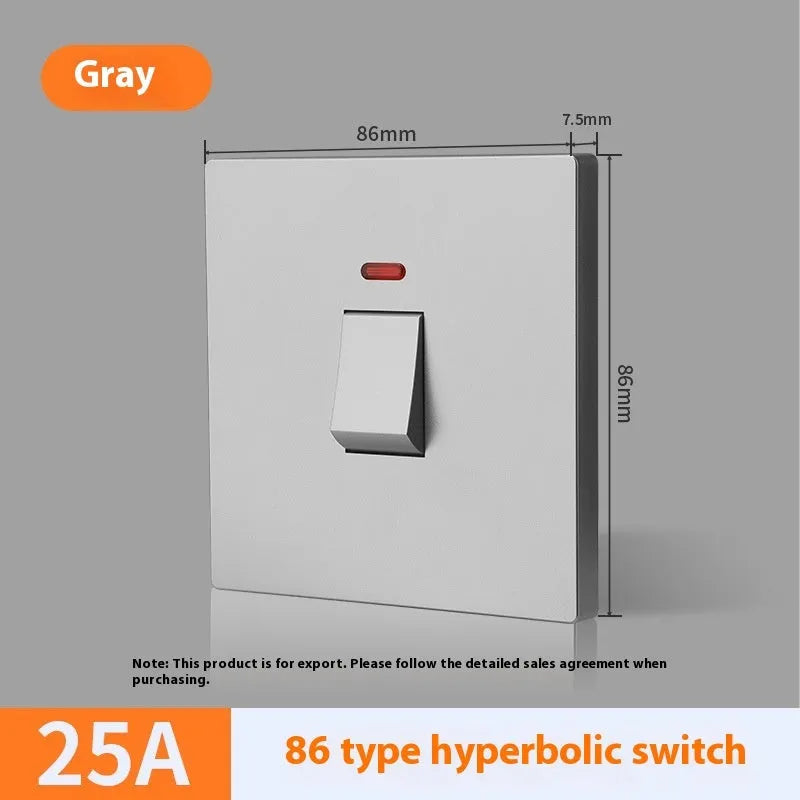 25A 45A high-current plastic switch with light panel for curved rack electrical installations
