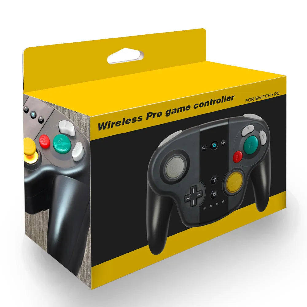 Black wireless Bluetooth gamepad for Nintendo Switch and PC with NFC function