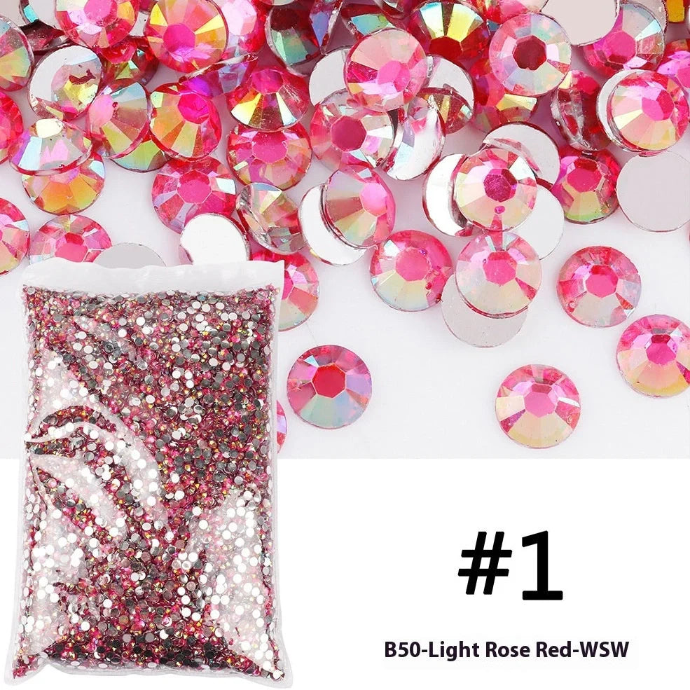 Resin flat magic colour nail rhinestones with eight-mesh pattern in assorted colours and sizes for nail art decoration
