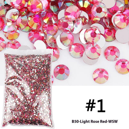 Resin flat magic colour nail rhinestones with eight-mesh pattern in assorted colours and sizes for nail art decoration