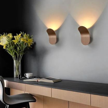 Creative wall light bulb in brushed metal finish with modern simplicity design