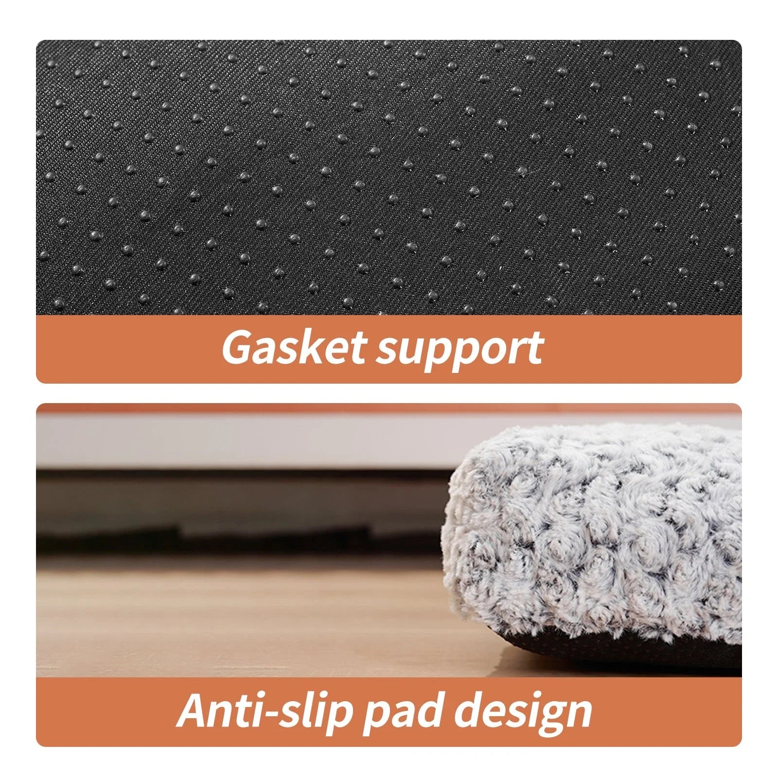 Premium rose velvet orthopedic dog bed with soft, fluffy cotton lining for maximum comfort and support