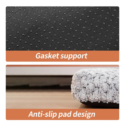 Premium rose velvet orthopedic dog bed with soft, fluffy cotton lining for maximum comfort and support