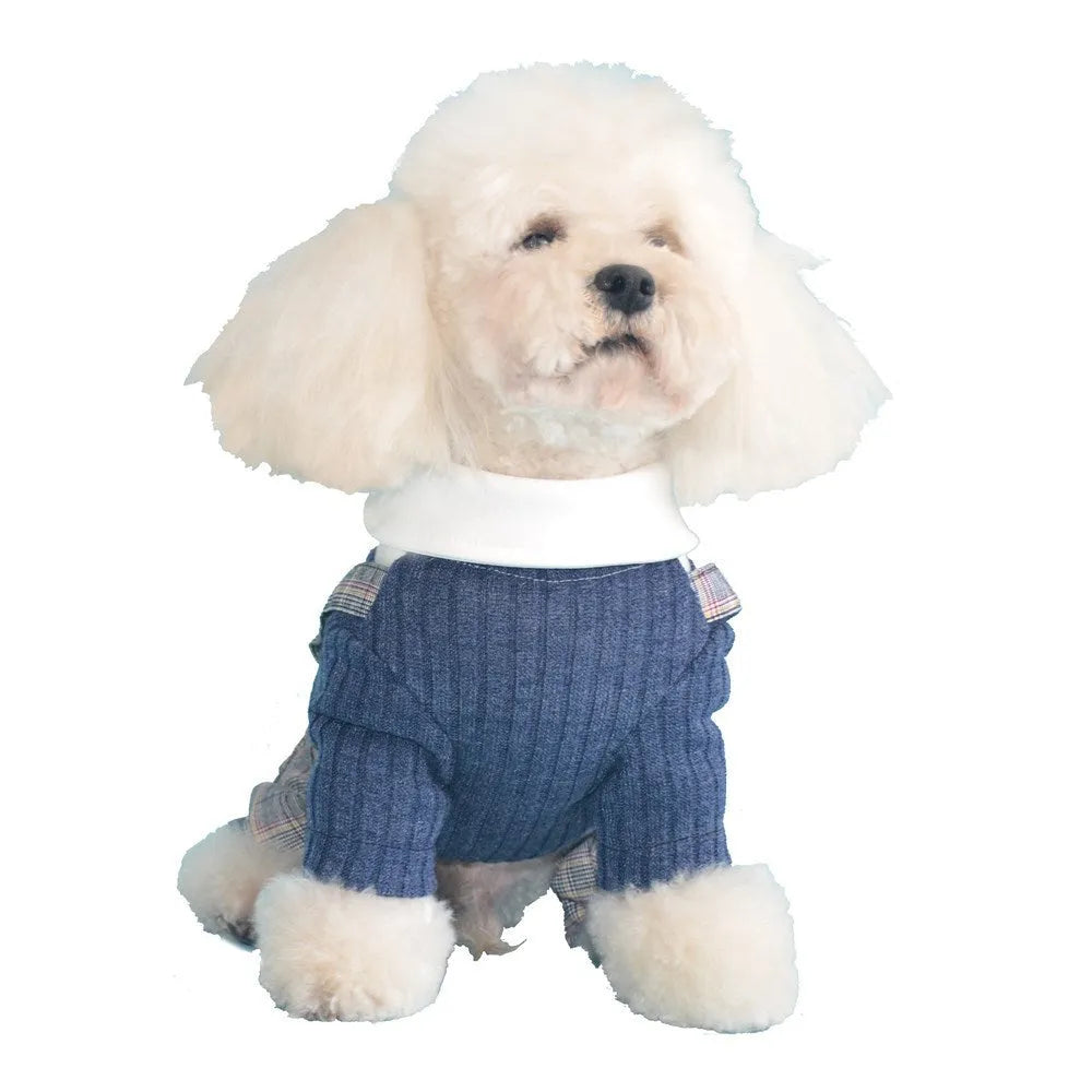 Orange cotton dog shirt for small breed dogs showing front view
