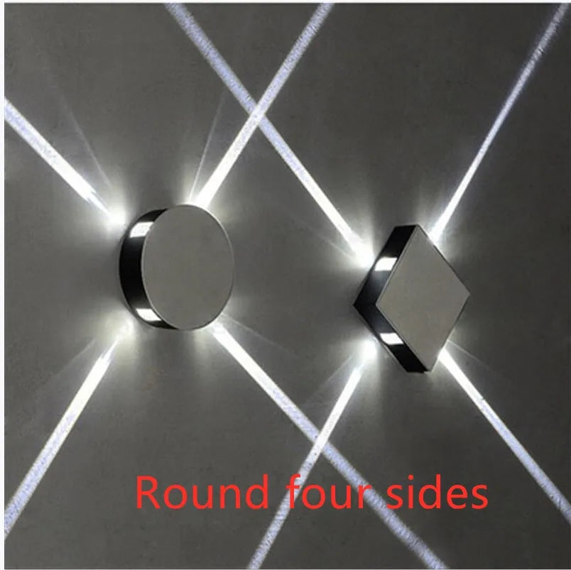 Modern square and round LED aluminium wall light with contemporary Chinese style design
