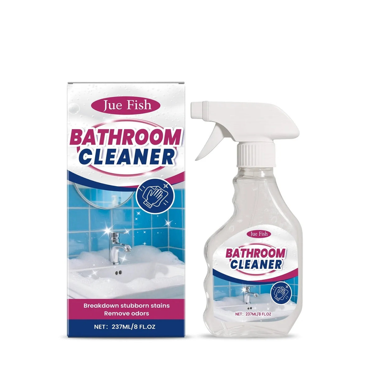 237ml bathroom cleaner bottle for limescale removal with sodium hydroxide formula