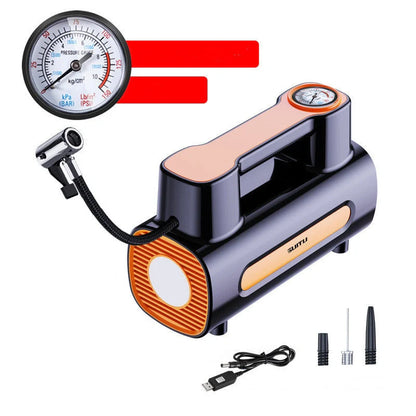 12V DC Portable Tire Inflator with digital display and USB charging