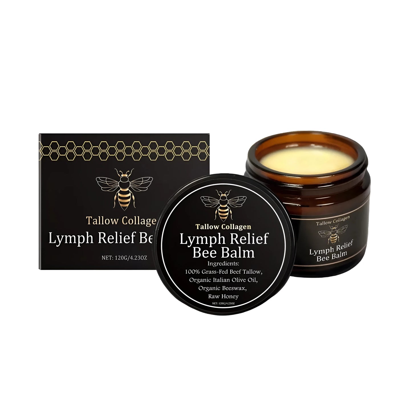 A 120g tube of propolis nursing cream for face and body with bee venom, honey and olive oil.