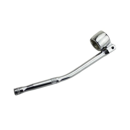 22mm hexagonal socket wrench for oxygen sensor removal with chrome finish