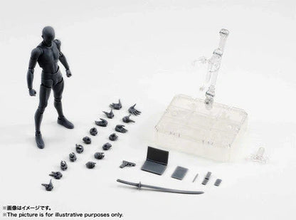 Articulated artist mannequin kit with interchangeable hands and accessories